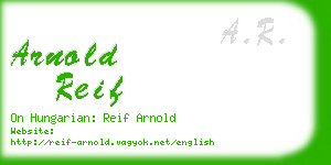 arnold reif business card
